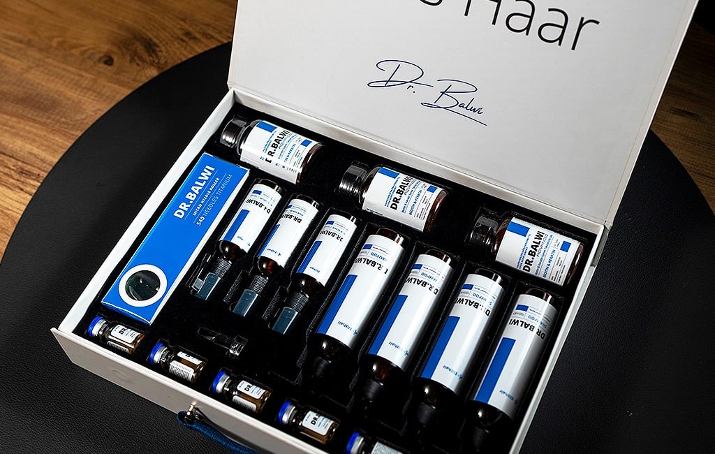 مجموعة الدكتور بلوي للعناية بالشعر بعد الزراعة