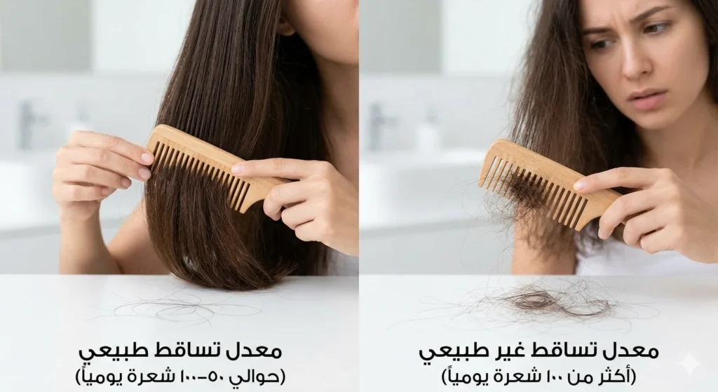 معدل تساقط الشعر الطبيعي 