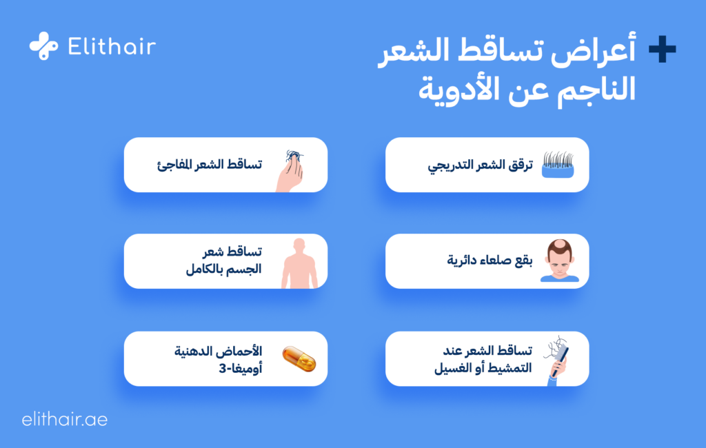 أعراض تساقط الشعر بسبب الأدوية - مشفى اليت هير