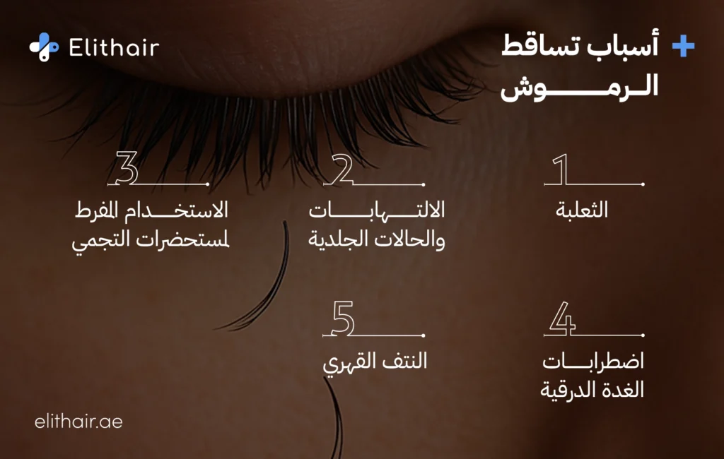 أسباب تساقط شعر الرموش - مركز اليت هير لزراعة الشعر