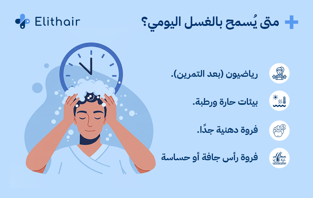متى يسمح بالغسل اليومي؟